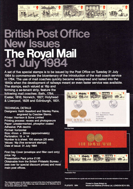 Royal Mail A4 Posters from Collect GB Stamps