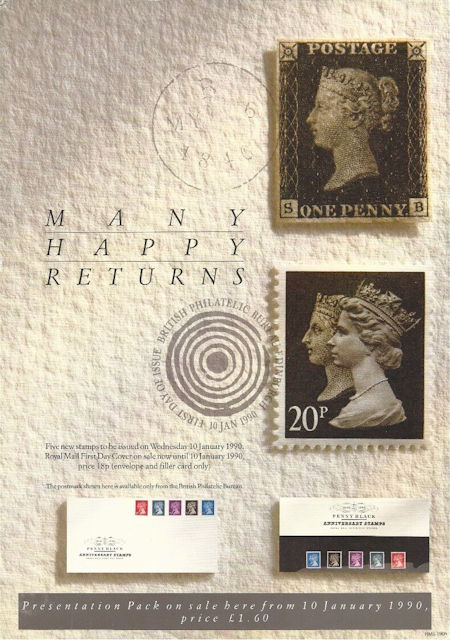 Penny Black Anniversary Stamps 1840 - 1990 (1990)