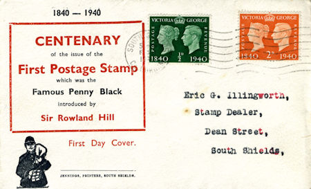 Centenary of First Adhesive Postage Stamps (1940)