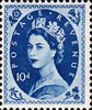 Wilding Definitive 10d Stamp (1954) blue