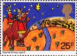 25p, Three Kings approaching Bethlehem from Christmas 1981 (1981)