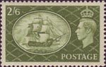 Festival High Value 2s6d Stamp (1951) HMS Victory