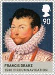 The House of Tudor 81p Stamp (2009) Francis Drake