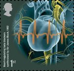 Medical Breakthroughs 1st Stamp (2010) Heart-regulating beta-blockers synthesized by Sir James Black 1962
