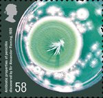 Medical Breakthroughs 58p Stamp (2010) Antibiotic properties of penicillin discovered by Sir Alexander Fleming 1928