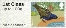 Pictorial Post & Go - Garden Birds 1st Stamp (2010) Starling
