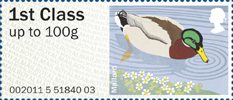 Post & Go - Birds of Britain III 1st Stamp (2011) Mallard