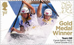 Team GB Gold Medal Winners 1st Stamp (2012) Canoe Slalom: Men's Canoe Double (C2) - Team GB Gold Medal Winners