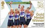 Paralympics Team GB Gold Medal Winners  1st Stamp (2012) Rowing: Mixed Coxed Four, LTAMix4+ - Paralympics Team GB Gold Medal Winners 
