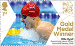 Paralympics Team GB Gold Medal Winners  1st Stamp (2012) Swimming: Men's 200m Individual Medley, SM8 -  Paralympics Team GB Gold Medal Winners 