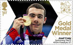 Paralympics Team GB Gold Medal Winners  1st Stamp (2012) Swimming: Men's 400m Freestyle, S7 - Paralympics Team GB Gold Medal Winners 