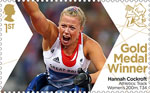 Paralympics Team GB Gold Medal Winners  1st Stamp (2012) Athletics: Track Women's 200m, T34 - Paralympics Team GB Gold Medal Winners 