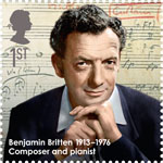 Great Britons 1st Stamp (2013) Benjamin Britten (1913-1976)