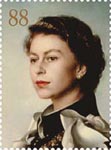 Royal Portraits 88p Stamp (2013) Portrait by Pietro Annigoni 1955