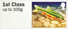 Post & Go: River Life - Freshwater Life 3 1st Stamp (2013) Minnow