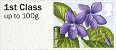 Post & Go: Spring Blooms - British Flora 1 1st Stamp (2014) Dog Violet