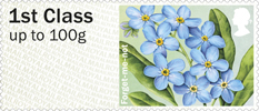 Post & Go: Symbolic Flowers - British Flora 2 1st Stamp (2014) Forget-Me-Not