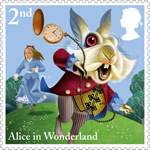 Alice in Wonderland 2nd Stamp (2015) The White Rabbit