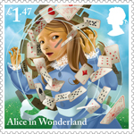 Alice in Wonderland £1.47 Stamp (2015) A Pack of Cards