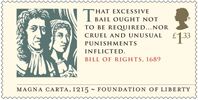 Magna Carta £1.33 Stamp (2015) Bill of Rights, 1689