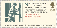 £1.33, American Bill of Rights, 1791 from Magna Carta (2015)