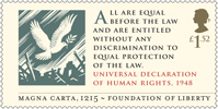 Magna Carta £1.52 Stamp (2015) Universal Declaration of Human Rights, 1948