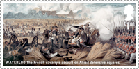 £1.00, Waterloo - The French cavalry's assault on Allied defensive squares from The Battle of Waterloo (2015)