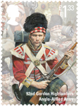 The Battle of Waterloo £1.33 Stamp (2015) 92nd Gordon Highlanders