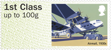 Post & Go : Royal Mail Heritage: Transport 1st Stamp (2016) Airmail, 1930s