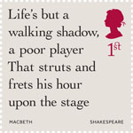 Shakespeare 1st Stamp (2016) Macbeth (1606) Act 5, Scene 5