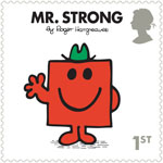 Mr Men and Little Misses 1st Stamp (2016) Mr. Strong