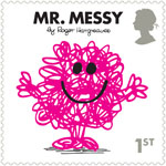 Mr Men and Little Misses 1st Stamp (2016) Mr. Messy