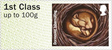 Post & Go : Hibernating Animals 1st Stamp (2016) Dormouse