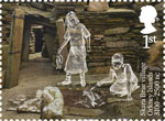 Ancient Britain 1st Stamp (2017) Skara Brea Village, Orkney Islands, Scotland c3100-2500 BC