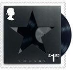 David Bowie £1.52 Stamp (2017) Black Star