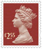 New Machin Definitives £2.55 Stamp (2017) Garnet Red