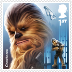 Star Wars - Droids and Aliens 1st Stamp (2017) Chewbacca