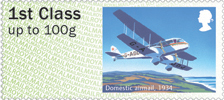 1st, Domestic airmail, 1934 from Post & Go : Royal Mail Heritage : Mail by Air (2017)