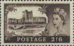 Wilding Castle Defininitive 2s6d Stamp (1955) brown