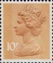 Definitive 10p Stamp (1976) Orange Brown
