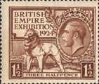 British Empire Exhibition 1924 1.5d Stamp (1924) Brown