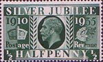 Silver Jubilee 0.5d Stamp (1935) Green