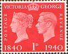Centenary of First Adhesive Postage Stamps 1d Stamp (1940) Red