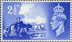 Channel Islands Liberation 2.5d Stamp (1948) Ultramarine