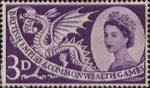 Sixth British Empire and Commonwealth Games, Cardiff 3d Stamp (1958) Welsh Dragon