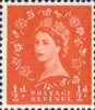 Wilding Definitive 0.5d Stamp (1960) Orange