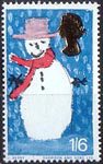 Christmas 1s6d Stamp (1966) Snowman