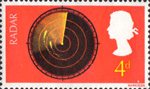 British Discovery 4d Stamp (1967) Radar Screen
