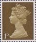 Definitive 1d Stamp (1968) Olive