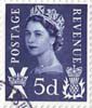 Regional Definitive - Scotland 5d Stamp (1968) Blue